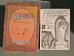 Magic The Gathering: 1994 Revised Deckmaster Starter-Empty Box and Rulebook MtG - Image 1