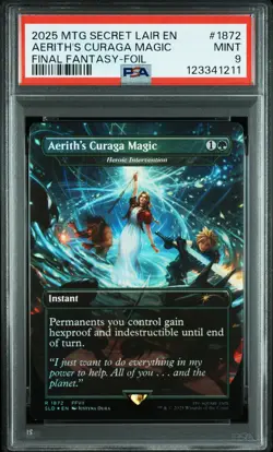 PSA 9 - Aerith's Curaga Magic 1872 - Magic The Gathering Final Fantasy - Image 1