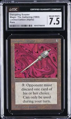 1993 1993 MAGIC THE GATHERING LIMITED EDITION ALPHA DISRUPTING SCEPTER CGC 7.5 - Image 1
