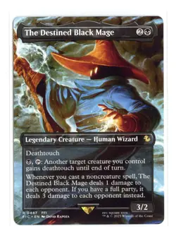 The Destined Black Mage (Borderless) R 447 Regular Commander: FINAL FANTASY MTG - Image 1