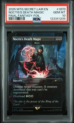 PSA 10 - Noctis's Death Magic 1870 - Magic The Gathering Final Fantasy - Image 1