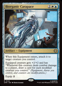 1x Biorganic Carapace - Foil MTG Marvel's Spider-Man NM Magic Foil - Image 1