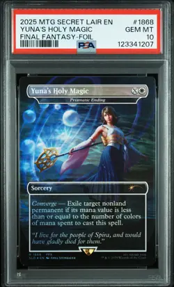 PSA 10 - Yuna's Holy Magic 1868 - Magic The Gathering Final Fantasy - Image 1