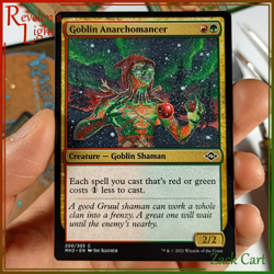 Goblin Anarchomancer Altered Art - Hand Painted MTG Alter - Magic - Christmas - Image 2