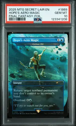 PSA 10 - Hope's Aero Magic 1869 - Magic The Gathering Final Fantasy - Image 1