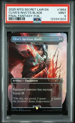 PSA 9 - Clive's Invicitus Blade 1864 - Magic The Gathering Final Fantasy - Image 1