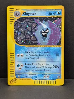 Cloyster 008/165 Expedition Base Set Holo Rare Pokemon TCG Nintendo e-reader LP+ - Image 1
