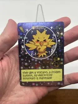 Pokiebubies 1st Edition Fan Art Chef Ken Lee Zapie #55 Zapdos V2 Holo Pokemon - Image 3