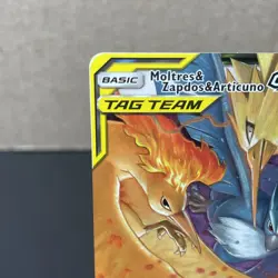 Pokemon TCG Moltres Zapdos Articuno GX 44/68 Hidden Fates NM/Mint Condition - Image 3