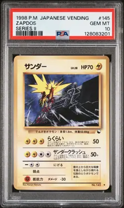 PSA 10 GEM MINT 1998 POKEMON VENDING SERIES 2 SEQUENTIAL ARTICUNO ZAPDOS MOLTRES - Image 4