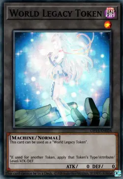 Yugioh! LP World Legacy Token - OP15-EN026 - Super Rare - Unlimited Edition Ligh - Image 1