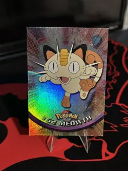 Meowth #52 2000 TOPPS CHROME HOLO Pokemon Card Rare READ - Image 1