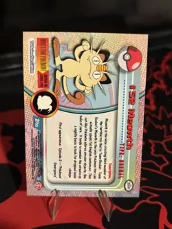 Meowth #52 2000 TOPPS CHROME HOLO Pokemon Card Rare READ - Image 2