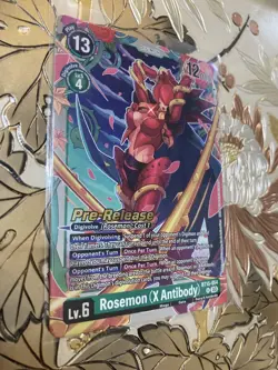 Digimon Card Game Prerelease Rosemon (X Antibody) BT15-054 Exceed Apocalypse - Image 1