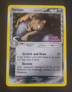 Persian 2006 Ex Holon Phantoms Pokemon Card Rare Delta Species - 48/110 Stamped - Image 1