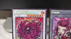 Black Rose Dragon L5DD-ENS02 Secret Rare Chibi Yugioh 1st Edition + Token Card - Image 3