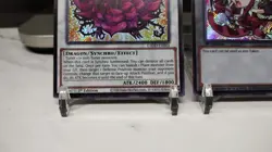 Black Rose Dragon L5DD-ENS02 Secret Rare Chibi Yugioh 1st Edition + Token Card - Image 4