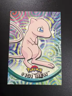 Mew TOPPS Vintage NM Pokemon #151 Rare Tv Animation Card Blue Series - Image 1