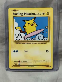Surfing Pikachu 111/108 Secret Rare 2016 XY Evolutions Pokemon TCG card game A1 - Image 1