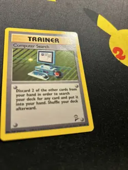 Computer Search 101/130 LP/EX -Vintage Rare Pokemon Card- Base Set 2 (5q) - Image 2
