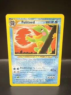 Pokemon Card - Politoed Neo Discovery 27/75 Rare - Image 1