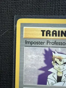 Imposter Professor Oak 102/130 Pokemon TCG Base Set 2 Vintage WOTC Rare Card MP - Image 2