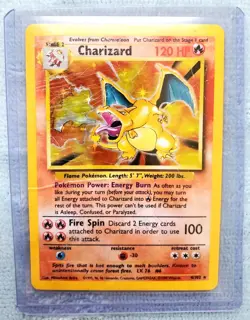 CHARIZARD #4 4/102 BASE SET HOLO Rare Holographic Pokemon Card WOTC 1999 Vtg - Image 1