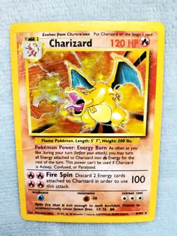 CHARIZARD #4 4/102 BASE SET HOLO Rare Holographic Pokemon Card WOTC 1999 Vtg - Image 2