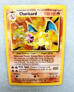 CHARIZARD #4 4/102 BASE SET HOLO Rare Holographic Pokemon Card WOTC 1999 Vtg - Image 4