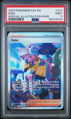 PSA 9 Iono 237/091 Paldean Fates Special Illustration Rare Pokemon Card - Image 1
