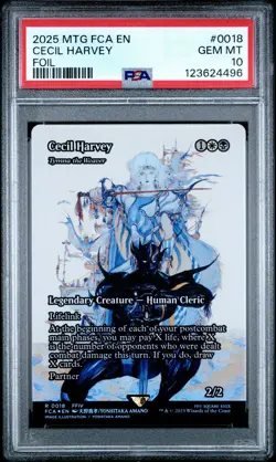 4496 Cecil Harvey 2025 MTG Final Fantasy FCA #0018 Foil PSA 10 - Image 1