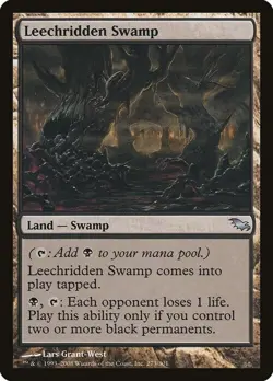 Magic The Gathering MTG LEECHRIDDEN SWAMP Shadowmoor NM Near Mint - Image 1
