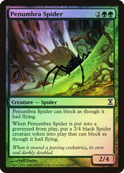 Magic The Gathering MTG PENUMBRA SPIDER FOIL Time Spiral Remastered NM Near Mint - Image 1