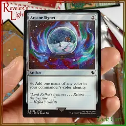 Arcane Signet Altered Art - Hand Painted MTG Alter - Magic - Christmas - Image 1