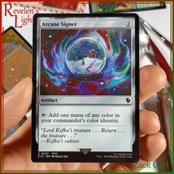 Arcane Signet Altered Art - Hand Painted MTG Alter - Magic - Christmas - Image 2