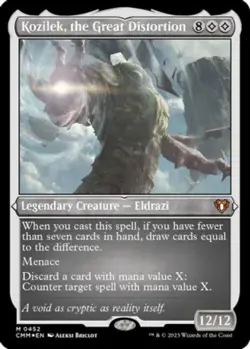 MtG Commander Masters KOZILEK THE GREAT DISTORTION FOIL ETCH NM - Image 1