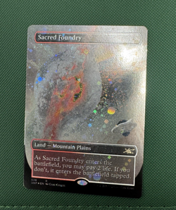 INCREDIBLE Sacred Foundry (Borderless) GALAXY FOIL - Unfinity - NM - Image 1