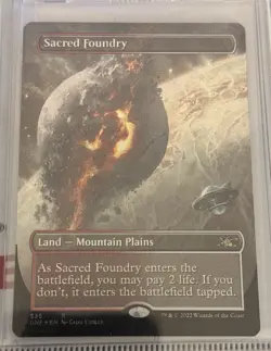INCREDIBLE Sacred Foundry (Borderless) GALAXY FOIL - Unfinity - NM - Image 4