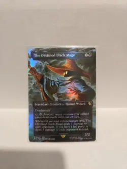 The Destined Black Mage (Borderless) Commander: Final Fantasy Foil Near Mint - Image 1