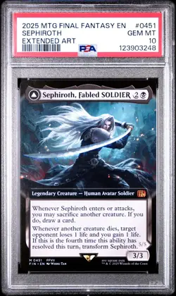 3248 Sephiroth One-Winged Angel 2025 MTG Final Fantasy #0451 Extended Art PSA 10 - Image 1