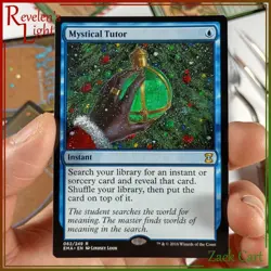 Mystical Tutor Altered Art - Hand Painted MTG Alter - Magic - Christmas - Image 1