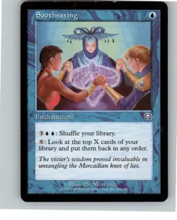 MTG Soothsaying U Mercadian Masques 104 LP Magic The Gathering - Image 1