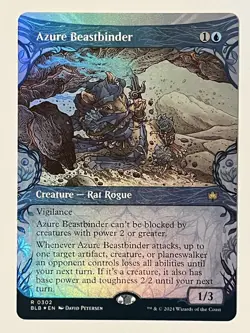 Azure Beastbinder (Showcase) Bloomburrow Foil MTG NM - Image 1
