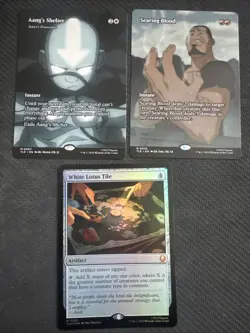 MTG - Avatar - Mythic Rares (Aang’s Shelter, Searing Blood, White Lotus Tile) - Image 1