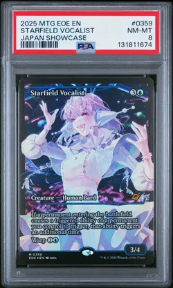 2025 MTG EDGE OF ETERNITIES JPN SC #0359 STARFIELD VOCALIST PSA 8 - Image 1