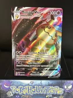 Pokemon Card Mimikyu VMAX 069/172 Brilliant Stars Half Art Holo Rare NM - Image 1