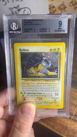 💎 Raikou, “DOUBLE” HOLO Error, BGS 9, Neo Revelation 13/64, Pokemon 💎 - Image 2