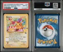 PIKACHU BIRTHDAY PSA 10 - 25 ANS CELEBRATIONS 24 EB FR Carte Pokemon 🇫🇷 - Image 1
