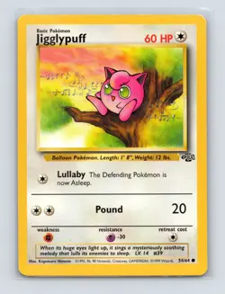 Pokemon TCG Jigglypuff 54/64 Jungle Unlimited LP - Image 1