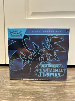 Auc#2 Pokemon Mega Evolution Phantasmal Flames Elite Trainer Box ETB Sealed New - Image 1